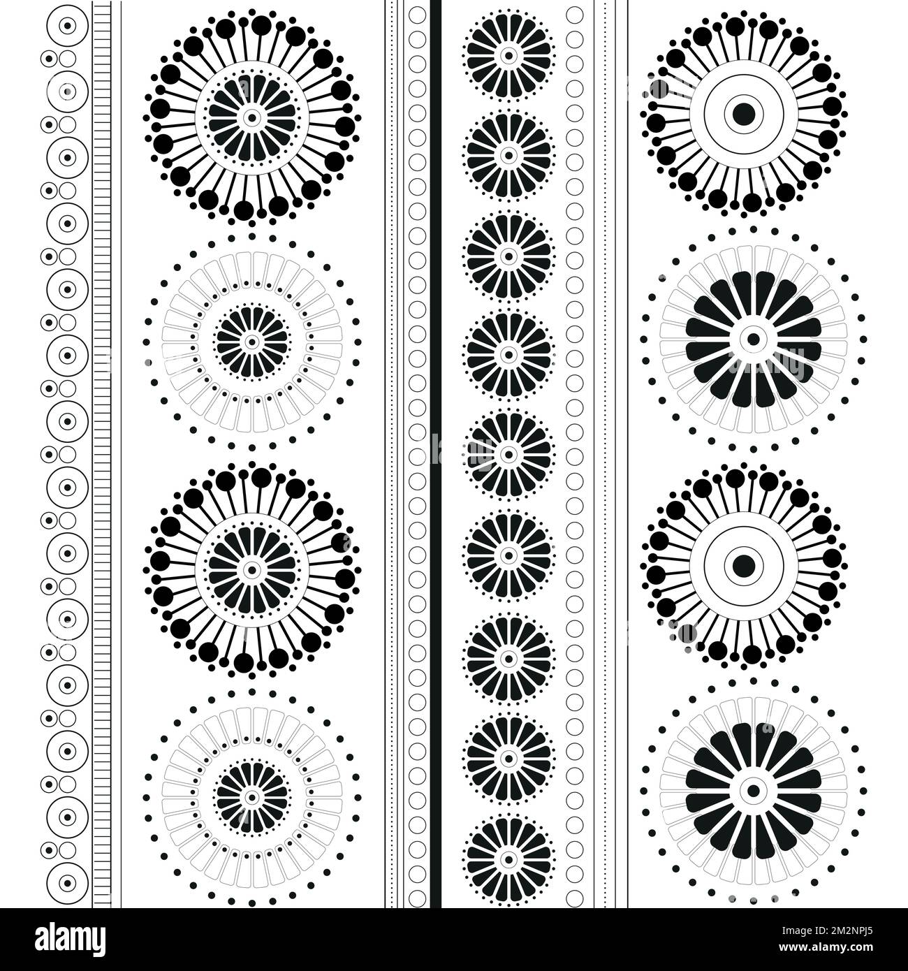 Modernes, nahtloses geometrisches Muster. Digital gezeichnete Darstellung. Kann als Textilstoff oder Tapete, Karten, Einladungen, dekoratives Papier verwendet werden Stock Vektor