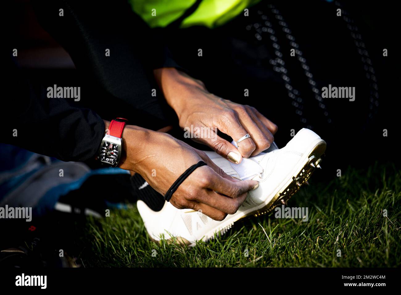 Belgischer Nafissatou Nafi Thiam, das auf dem internationalen Leichtathletiktreffen „Gouden Spike“ am Samstag, den 08. Juni 2019 in Leiden, Niederlande, abgebildet wurde. BELGA FOTO JASPER JACOBS Stockfoto