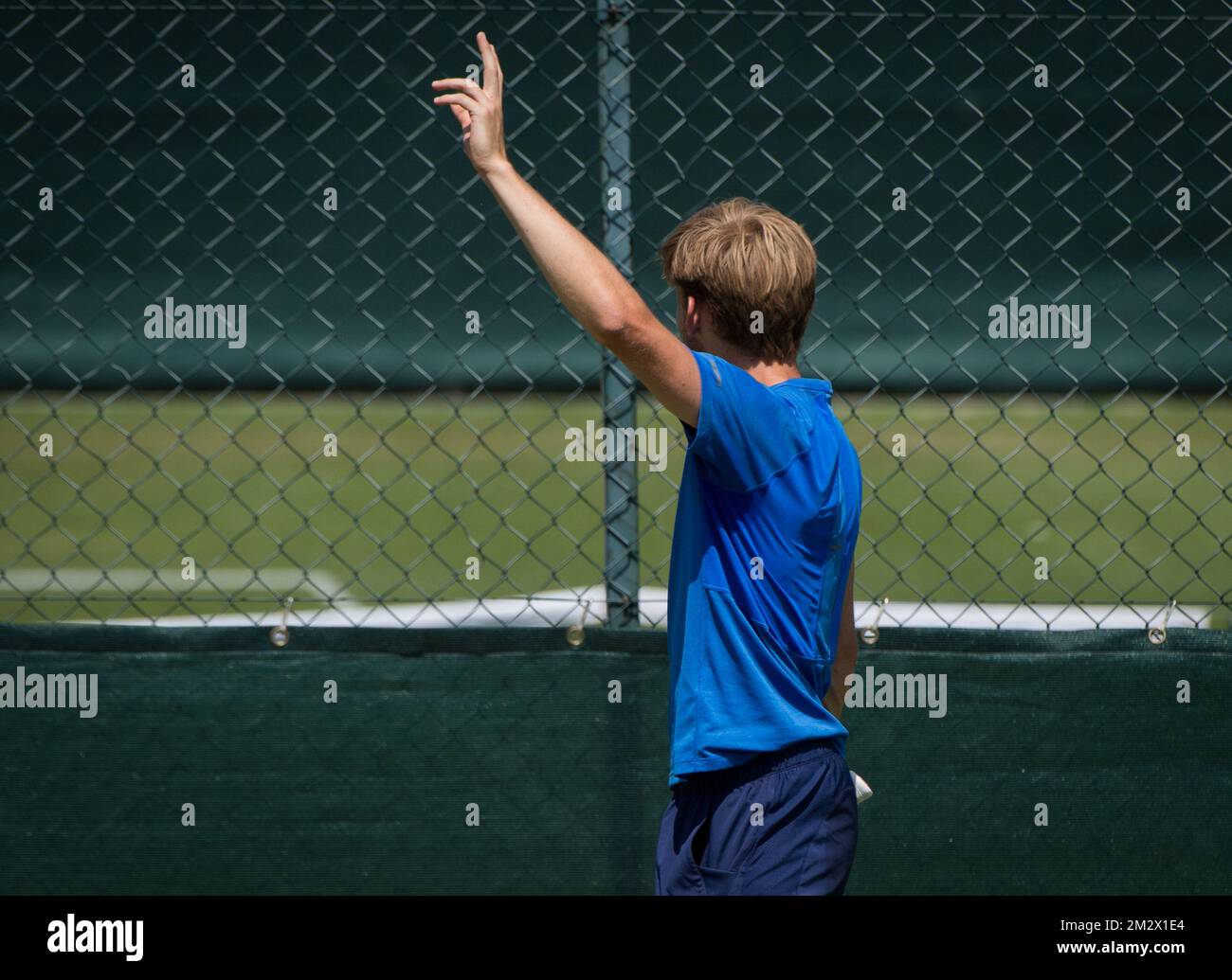 Der belgische David Goffin wurde vor dem Grand-Slam-Tennisturnier 2019 in Wimbledon im All England Tennis Club im Südwesten Londons, Großbritannien, am Samstag, den 29. Juni 2019, fotografiert. BELGA FOTO BENOIT DOPPPAGNE Stockfoto