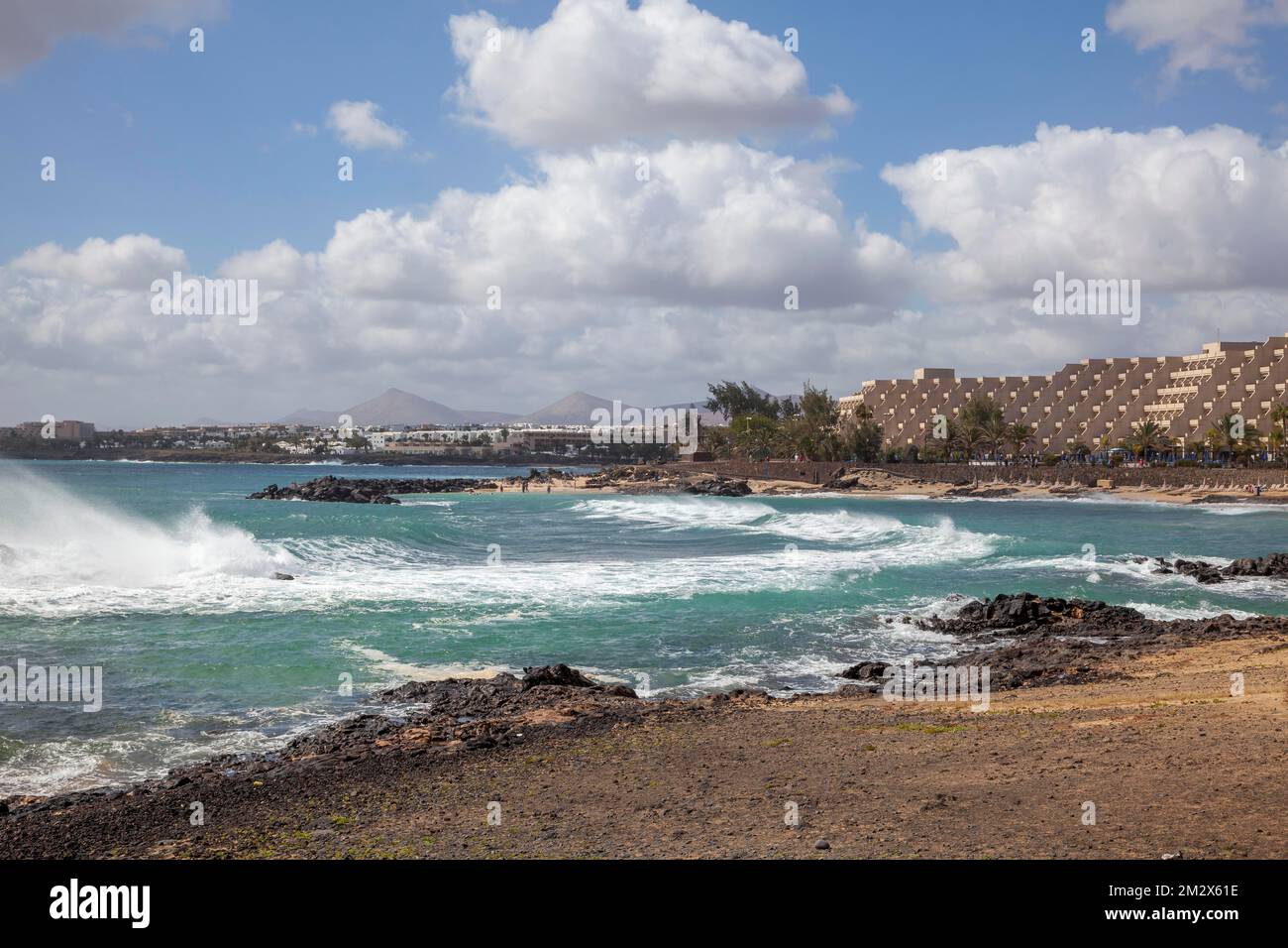 Playa El Jablillo, Lanzarote, Kanarische Inseln, Spanien Stockfoto