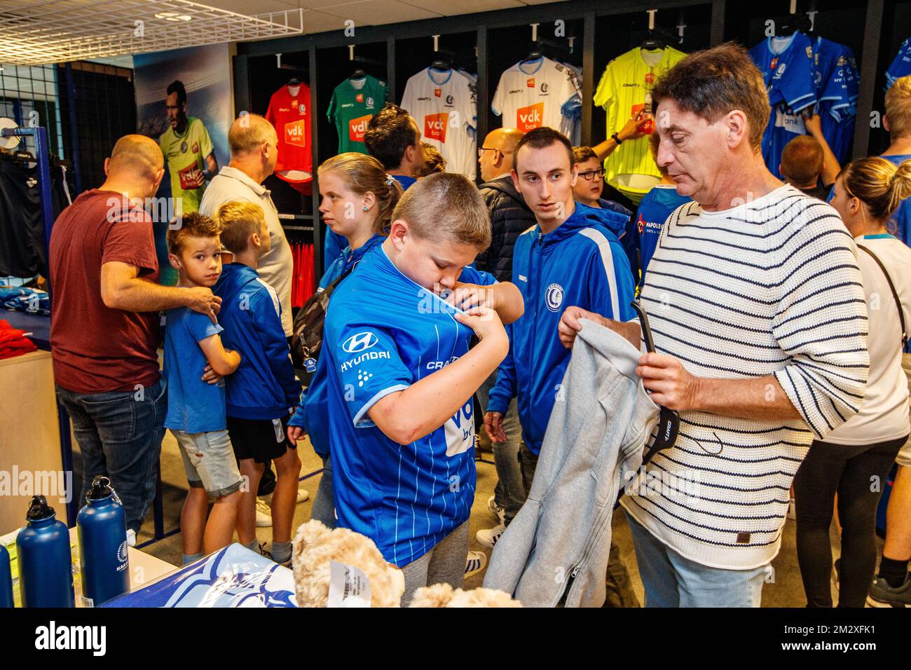 Die Abbildung zeigt den Fantag des Fußballteams KAA Gent der Jupiler Pro League, Sonntag, den 14. Juli 2019 in Gent. BELGA FOTO KURT DESPLENTER Stockfoto