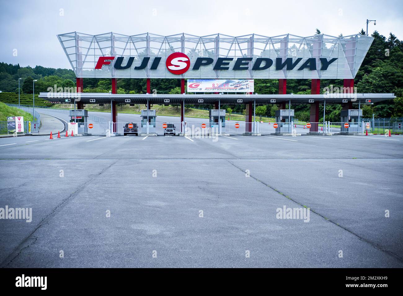 Die Abbildung zeigt die Rennstrecke „Fuji Speedway“ während der Vorbereitungen für die Olympiatestveranstaltung „Ready Steady Tokyo - Cycling“ am Sonntag, Freitag, den 19. Juli 2019 in Tokio. BELGA FOTO ROB WALKERS Stockfoto