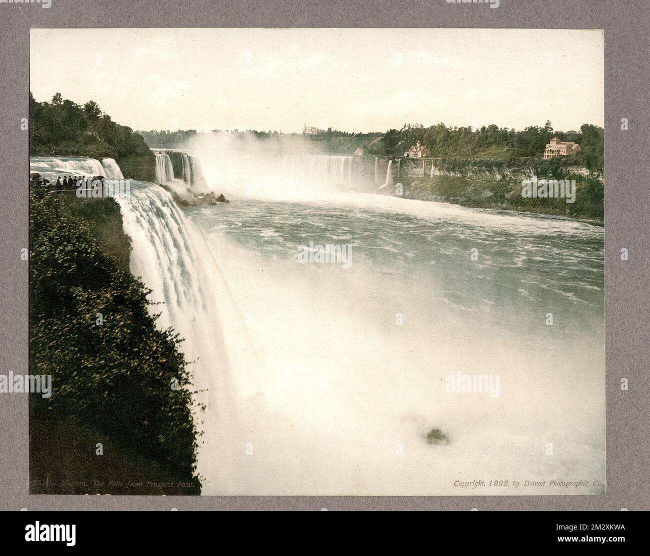 Niagarafälle, Prospect Point, American Falls Fotochrom, Fotochrom Stockfoto