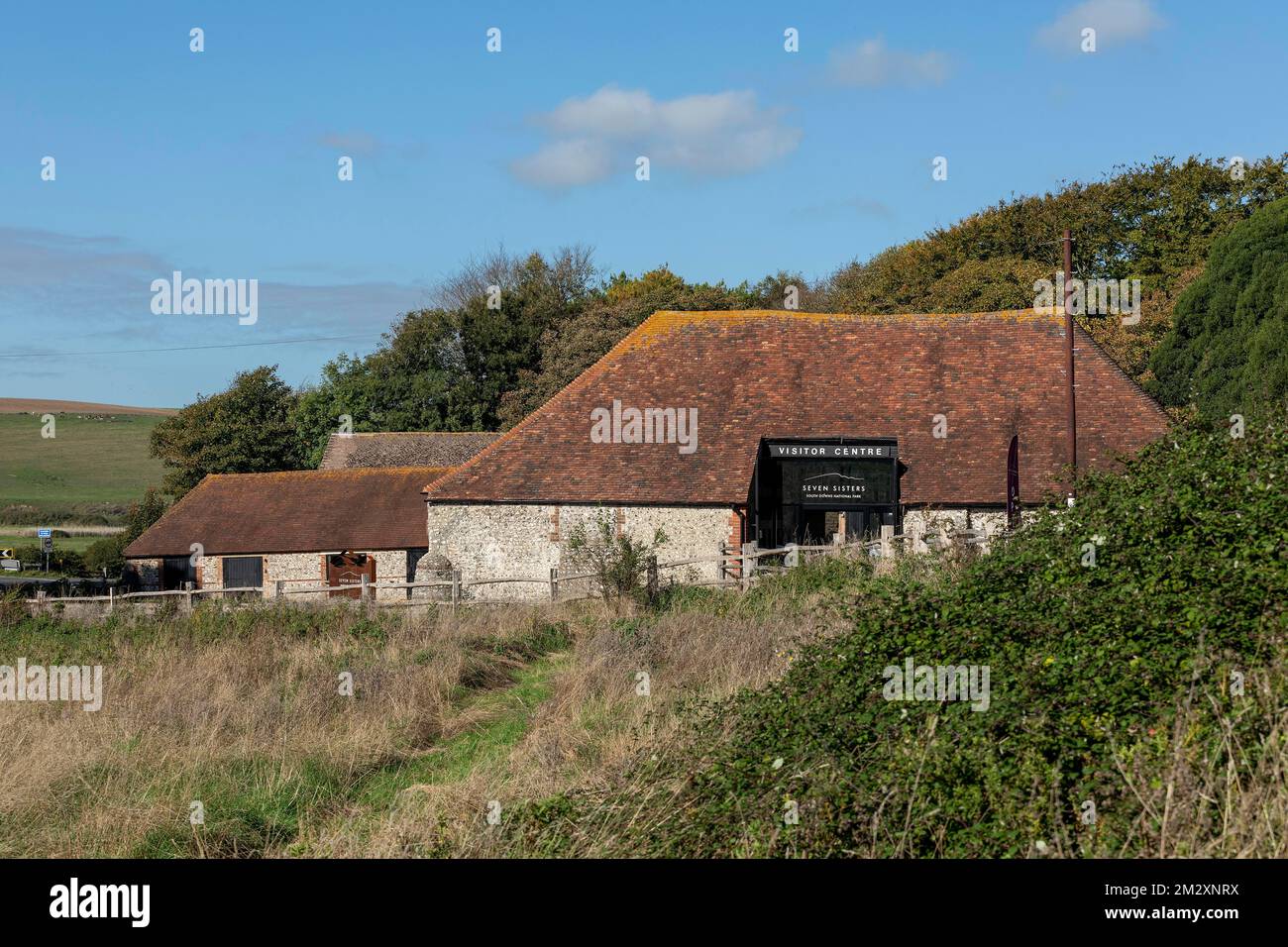 Besucherzentrum, Seven Sisters Country Park, South Downs, East Sussex, England, Großbritannien Stockfoto