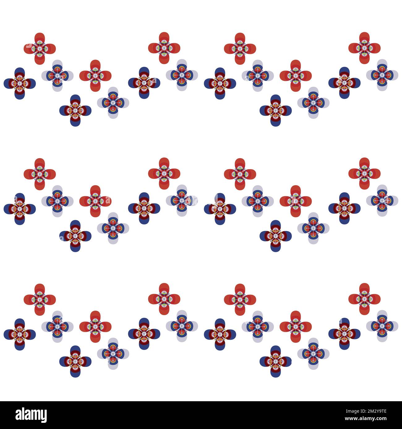 Modernes, nahtloses geometrisches Muster. Digital gezeichnete Darstellung. Kann als Textildesign für andere Stoffe, Tapeten, Karten, Einladungen oder Dekorationen verwendet werden Stock Vektor