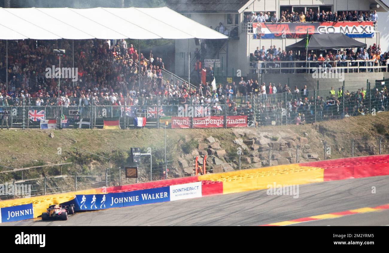 Red Bull's Dutch Driver Max Verstappen, abgebildet während des Spa-Francorchamps Formel 1 Grand Prix von Belgien, in Spa-Francorchamps, Sonntag, den 01. September 2019. BELGA FOTO BENOIT DOPPPAGNE Stockfoto