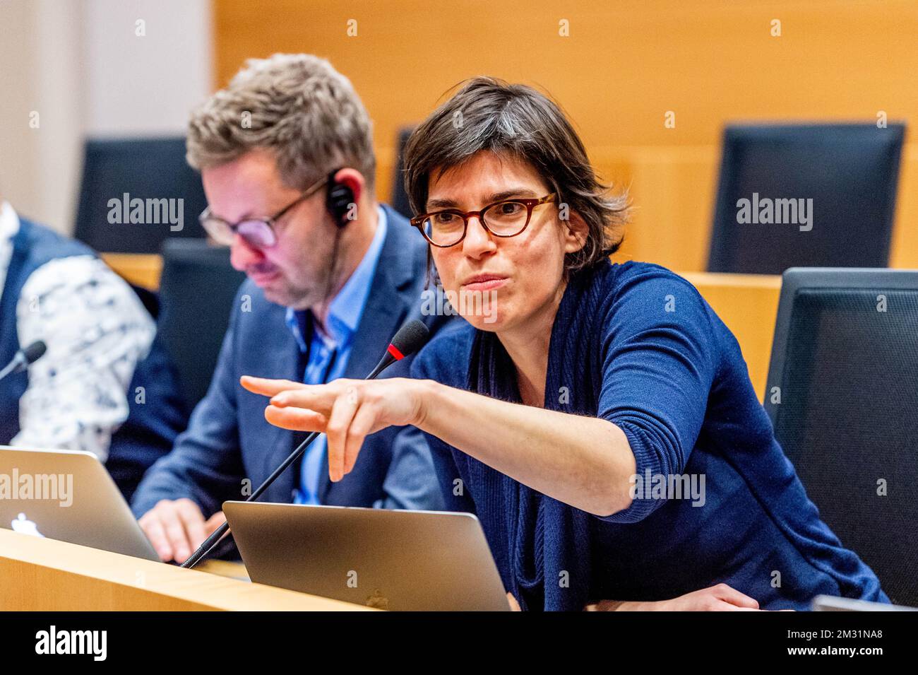 Tinne Van der Straeten von Groen, das am Mittwoch, den 27. November 2019, bei einer Anhörung der klimakommission im bundesparlament in Brüssel fotografiert wurde. BELGA FOTO JULIA M. KOSTENLOS Stockfoto