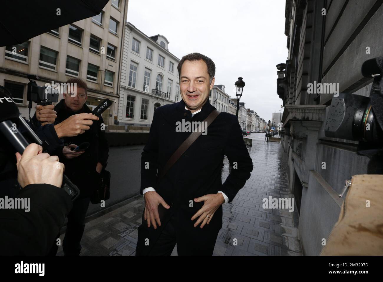 Der Minister für Entwicklung der Zusammenarbeit, Digitale Agenda, Postdienste und Finanzen Alexander De Croo kommt am Freitag, den 20. Dezember 2019, zu einer ministertagung des bundesministerrates in Brüssel. BELGA FOTO NICOLAS MAETERLINCK Stockfoto