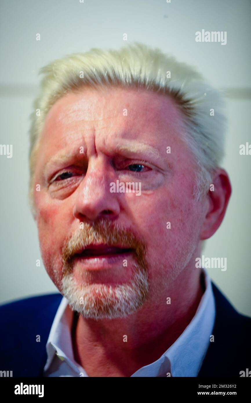 Ehemaliger Tennisspieler Boris Becker aus Deutschland, Weltmeisterschaft 1, während einer Eurosport-Interview-Mediensitzung bei den „Australian Open“ Tennis Grand Slam, 23January 2020 im Melbourne Park, Australien. Dieser erste Grand Slam der Saison findet vom 20. Januar bis zum 2. Februar 2020 statt. BELGA FOTO PATRICK HAMILTON Stockfoto