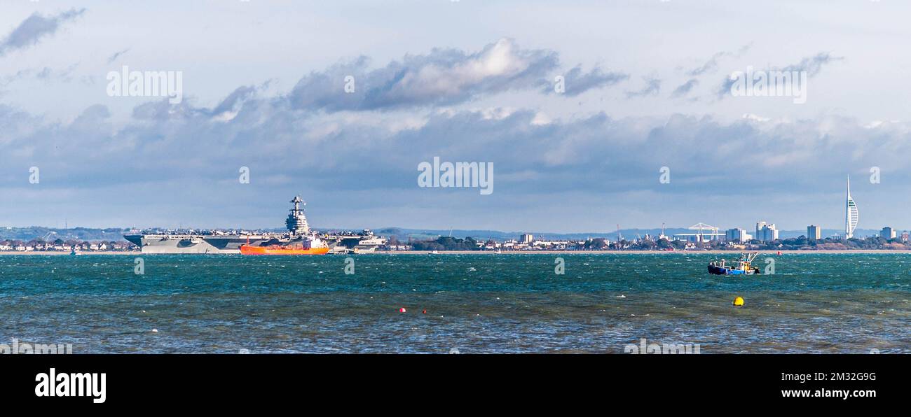 USS Gerald R. Ford. US-Flugzeugträger Stockfoto