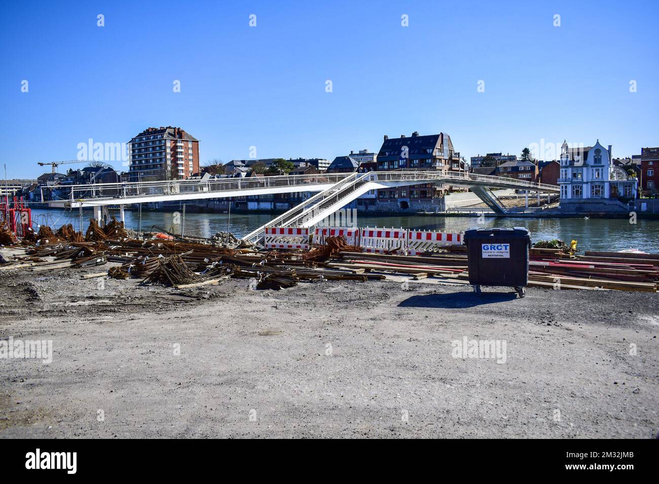 L'Enjambee le 23 mars 2020. Zum Bild des Belga-Artikels "La mise en Service de l'Enjambee pourrait etre retardee en raison du Covid-19", 23/03/2020 13:35, in NAMUR. BESTE VERFÜGBARE QUALITÄT - BELGA FOTO MAXIME ASSELBERGHS Stockfoto