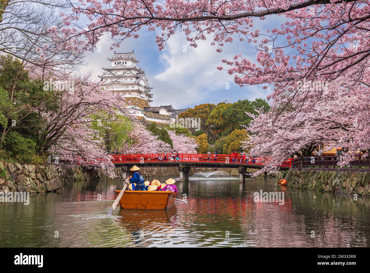 Himeji, Japan auf Burg Himeji in der Frühjahrssaison. Stockfoto