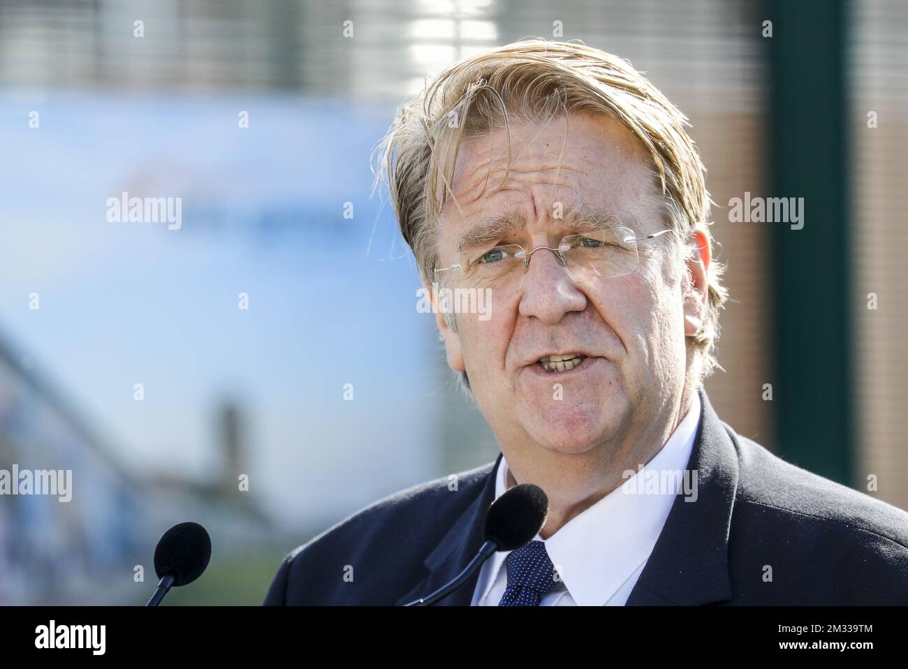 Martin Kotthaus, deutscher Botschafter, wurde bei der Eröffnung des Friedens der Berliner Mauer am Elia-Standort in Brüssel am Montag, den 07. September 2020, fotografiert. BELGA FOTO THIERRY ROGE Stockfoto