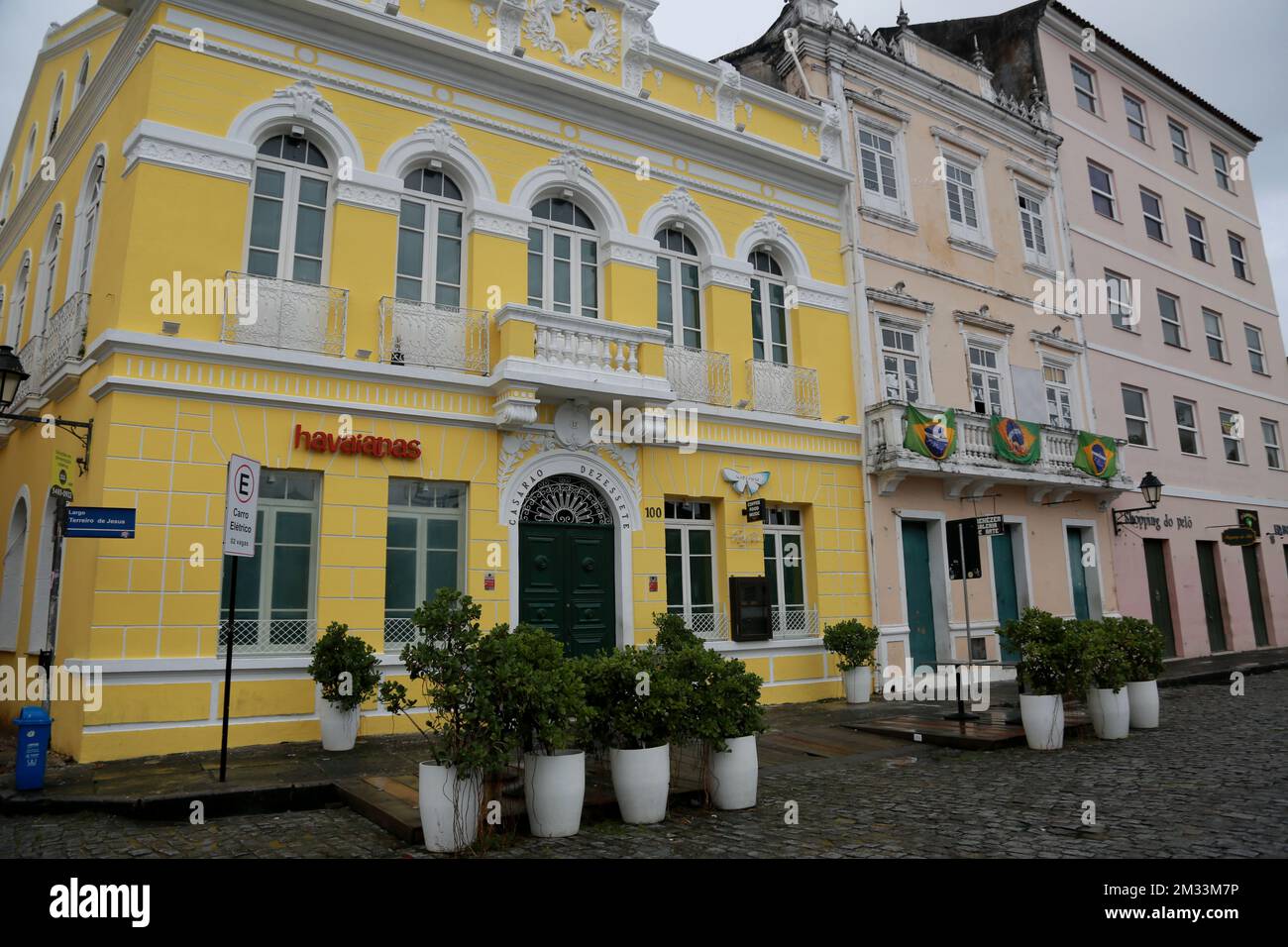 salvador, bahia, brasilien - novembro 20, 2022:Blick von Pelourinho, historisches Zentrum von Salvador. Stockfoto