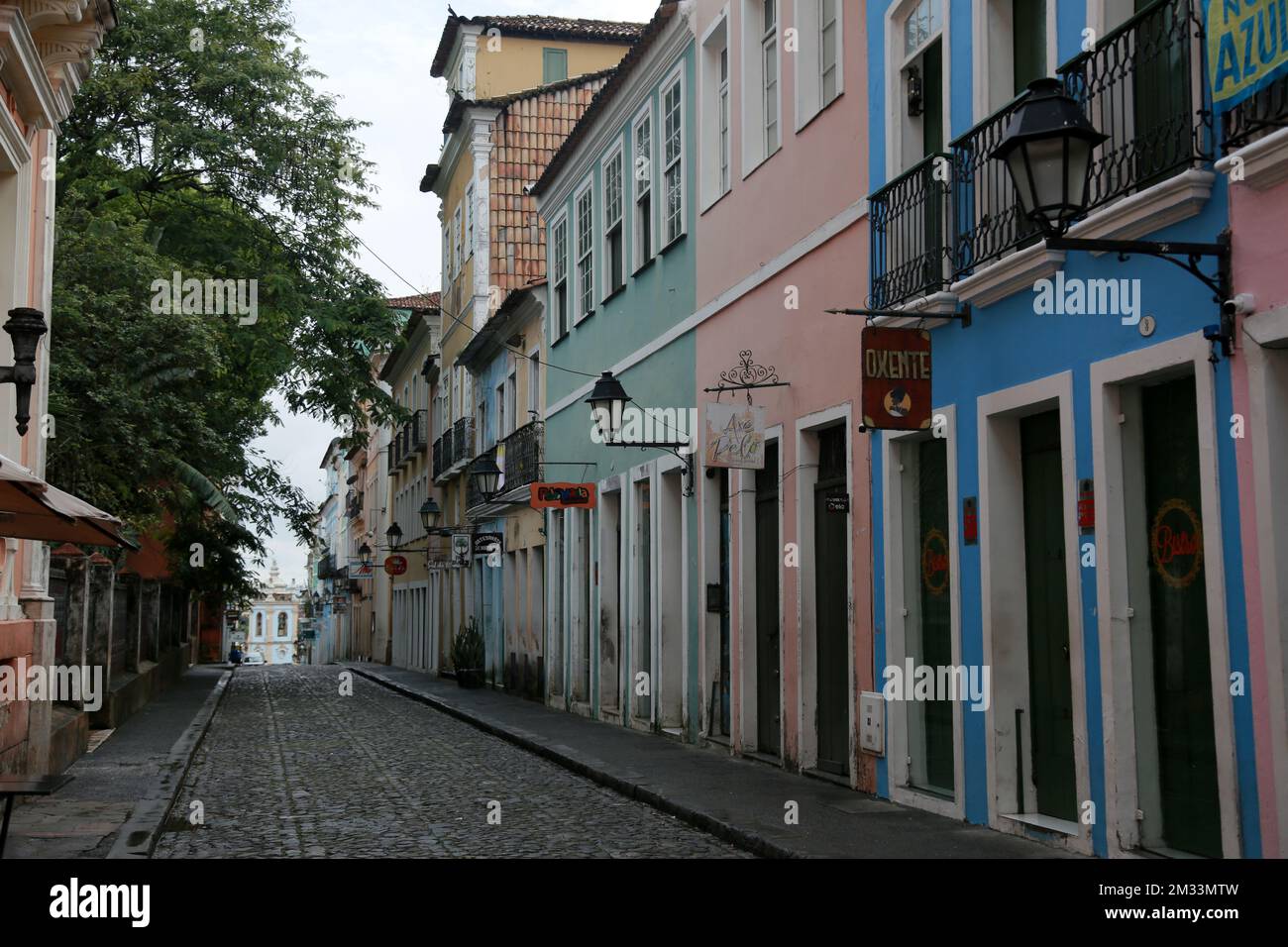 salvador, bahia, brasilien - novembro 20, 2022:Blick von Pelourinho, historisches Zentrum von Salvador. Stockfoto