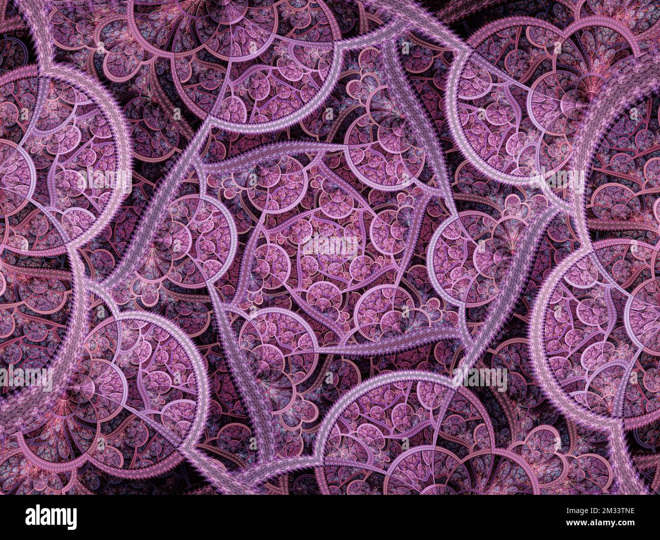 Komplexe Fractal Art Mit Flammen – Pink Stockfoto