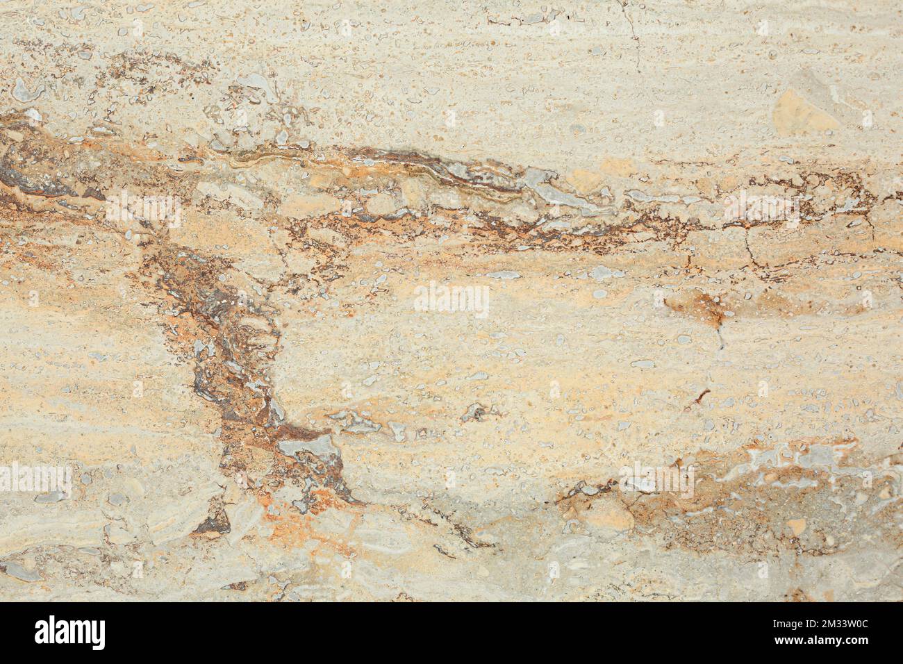 Beige Marmorstruktur. Steinhintergrund. Nahaufnahme. Stockfoto