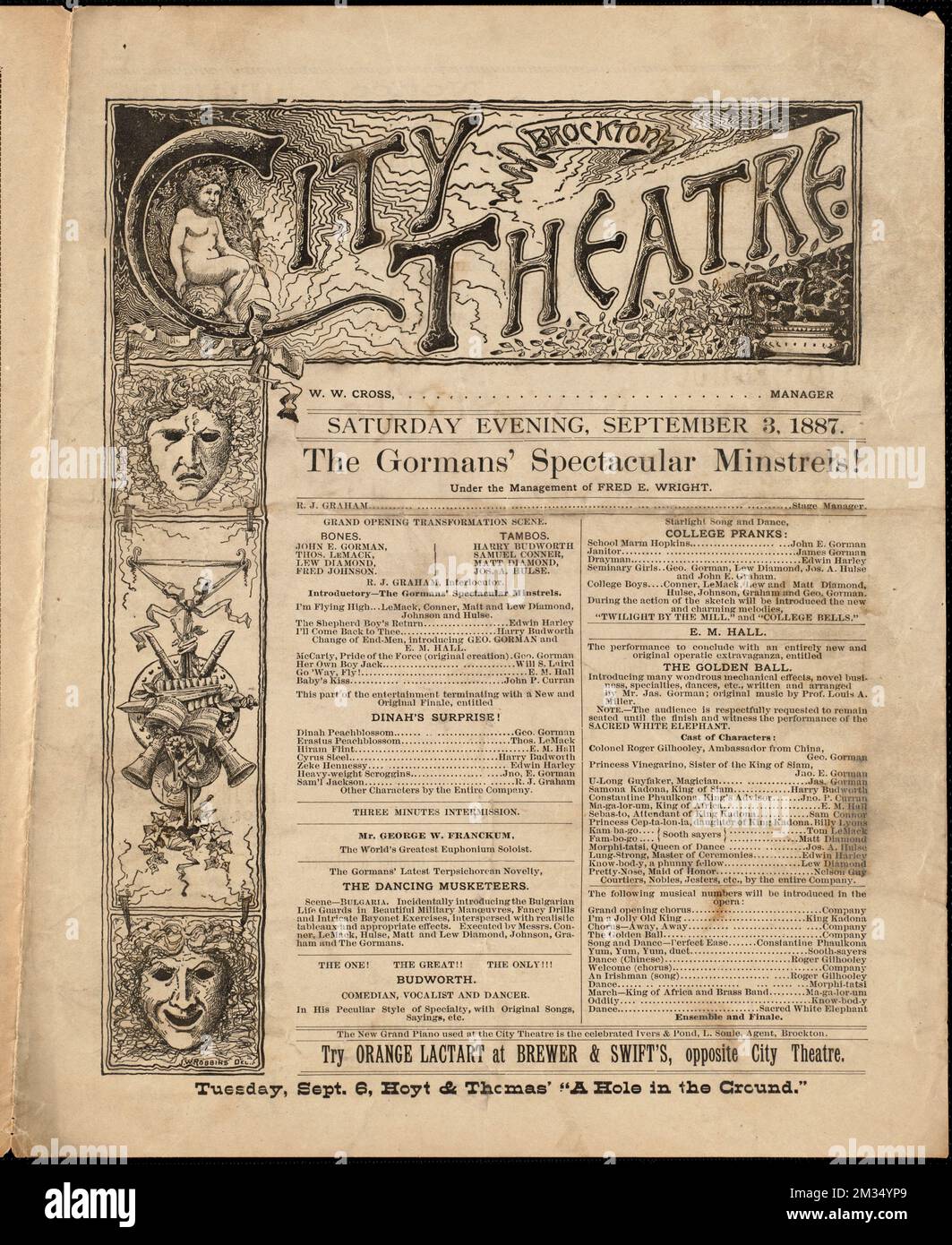 Die Spektakulären Minstrels Der Gormans! , Entertainment, Brockton Public Library Archival Collection Stockfoto
