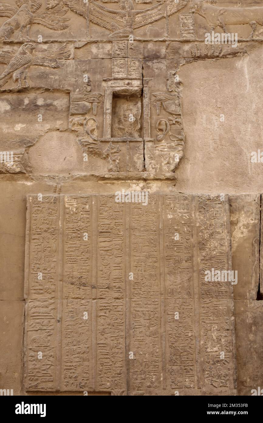 Der Tempel von Haroeris und Sobek in Kom Ombo im Niltal, Oberägypten Stockfoto