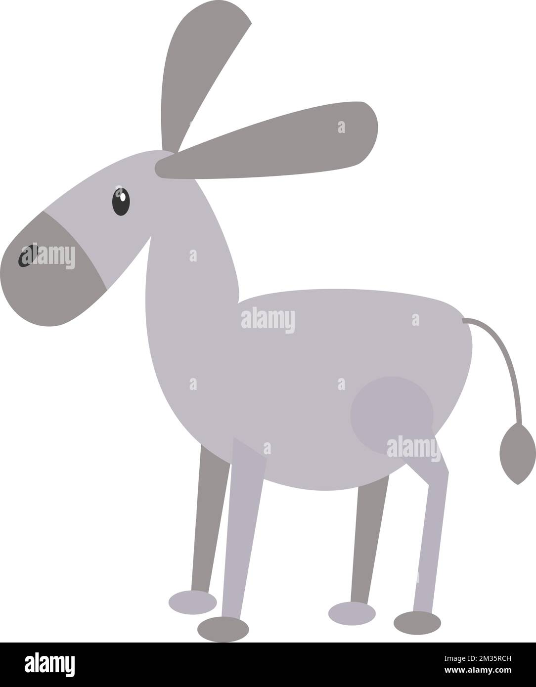 Isoliert Esel Symbol Domestic Tier Krippe Charakter Vektor Stock Vektor