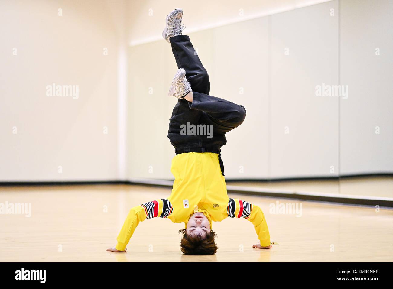 Tänzer Maxime MadMax Blieck in Aktion während eines Trainingscamps, das vom BOIC-COIB Belgischen Olympischen Komitee in Belek, Türkei, am Samstag, den 13. November 2021 organisiert wurde. BELGA FOTO LAURIE DIEFFEMBACQ Stockfoto
