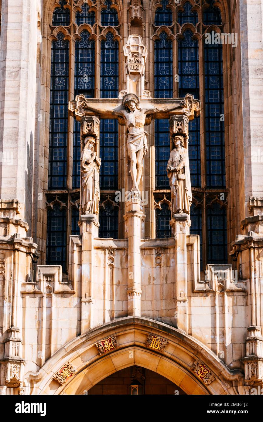 Leeds Cathedral, früher die Kathedrale St. Anne, allgemein bekannt als Saint Anne's Cathedral, ist die Kathedrale der römisch-katholischen Diözese von Stockfoto