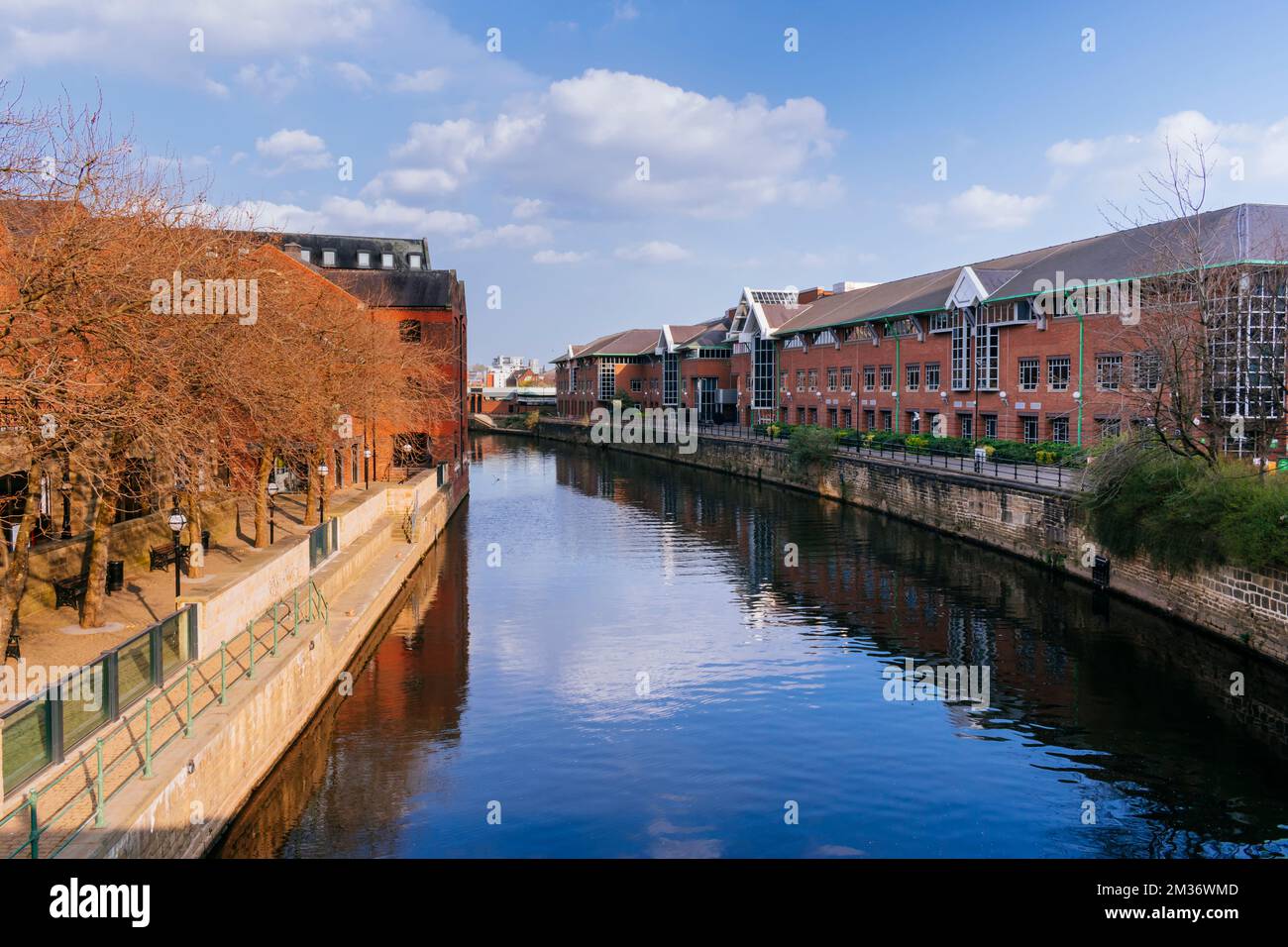 The River Aire in Leeds, West Yorkshire, Yorkshire und The Humber, England, Vereinigtes Königreich, Europa Stockfoto