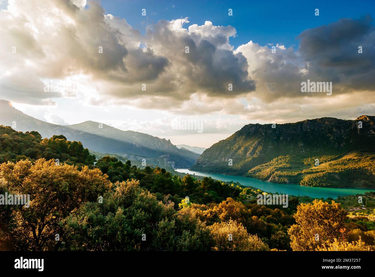 Quiebrajano Reservoir. Jaén, Andalucía, Spanien, Europa Stockfoto