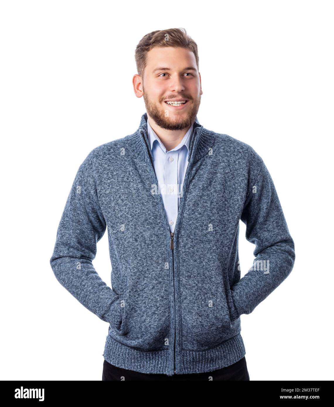 Mann in Pullover Stockfoto