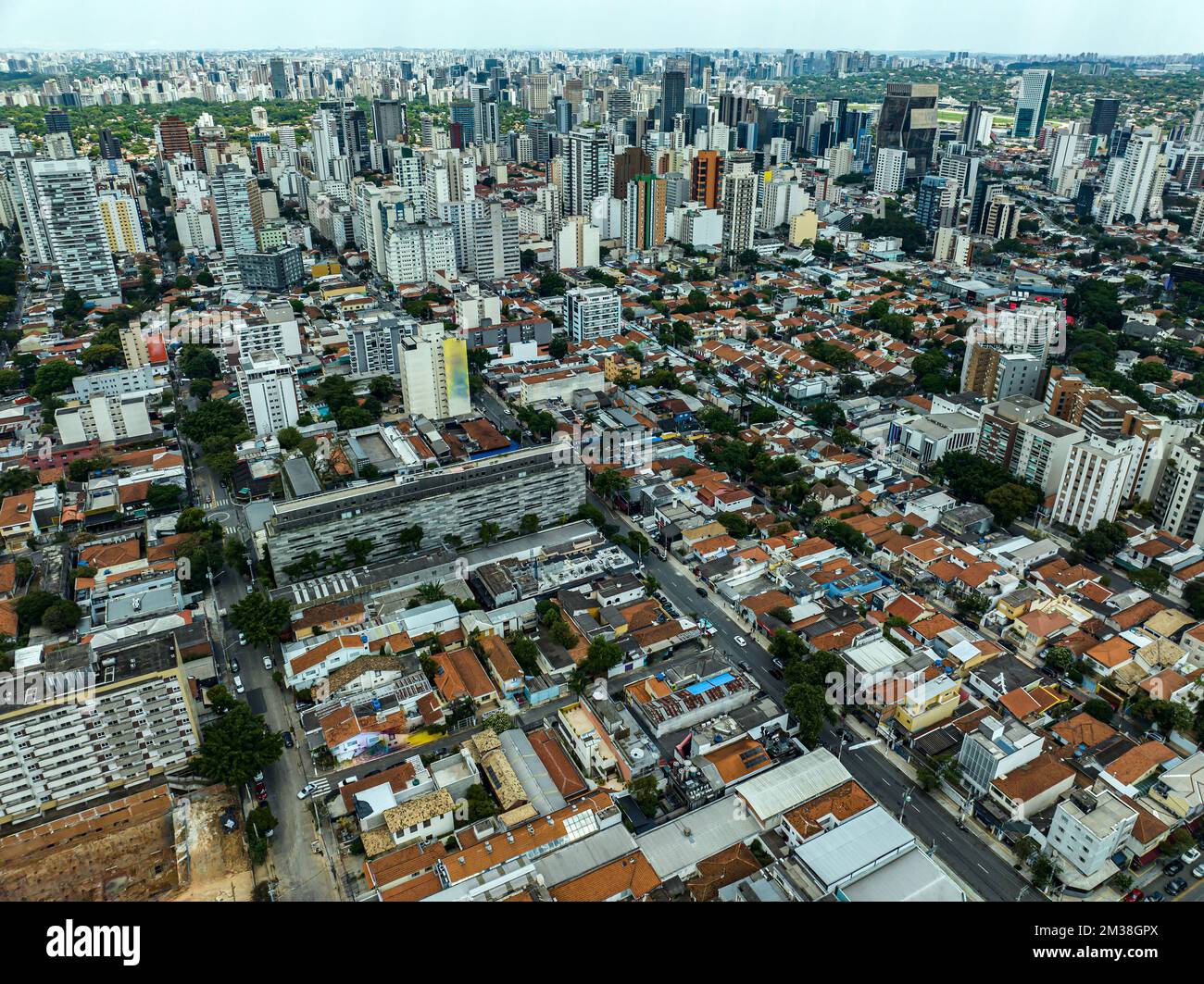 Luftaufnahme der Stadt Sao Paulo, Brasilien. Stockfoto