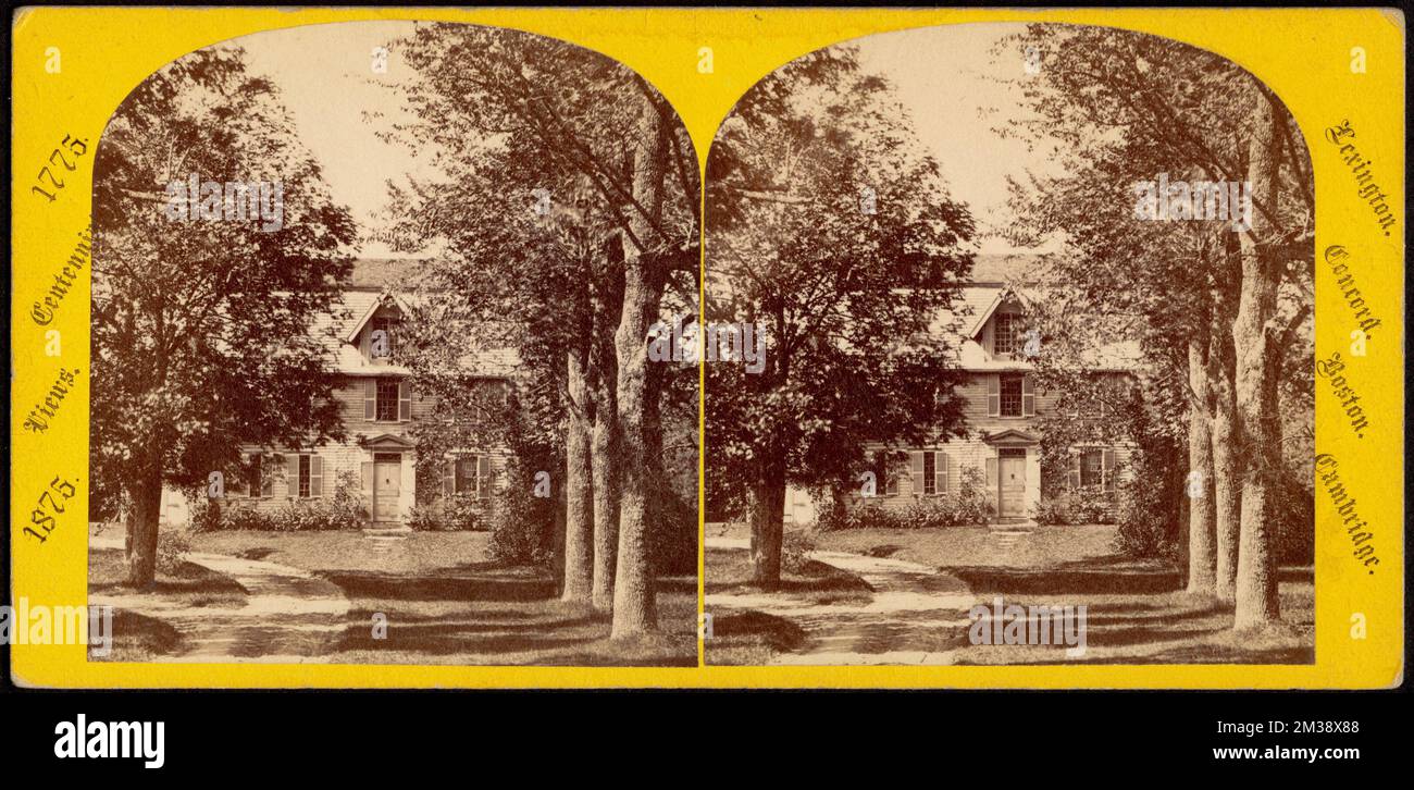 Hawthorne's Old Manse, Dwellings, Hawthorne, Nathaniel, 1804-1864 Stockfoto
