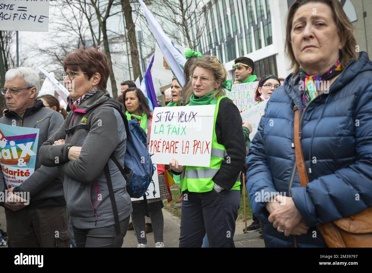 Abbildung zeigt eine Demonstration des Friedens unter dem Moniker