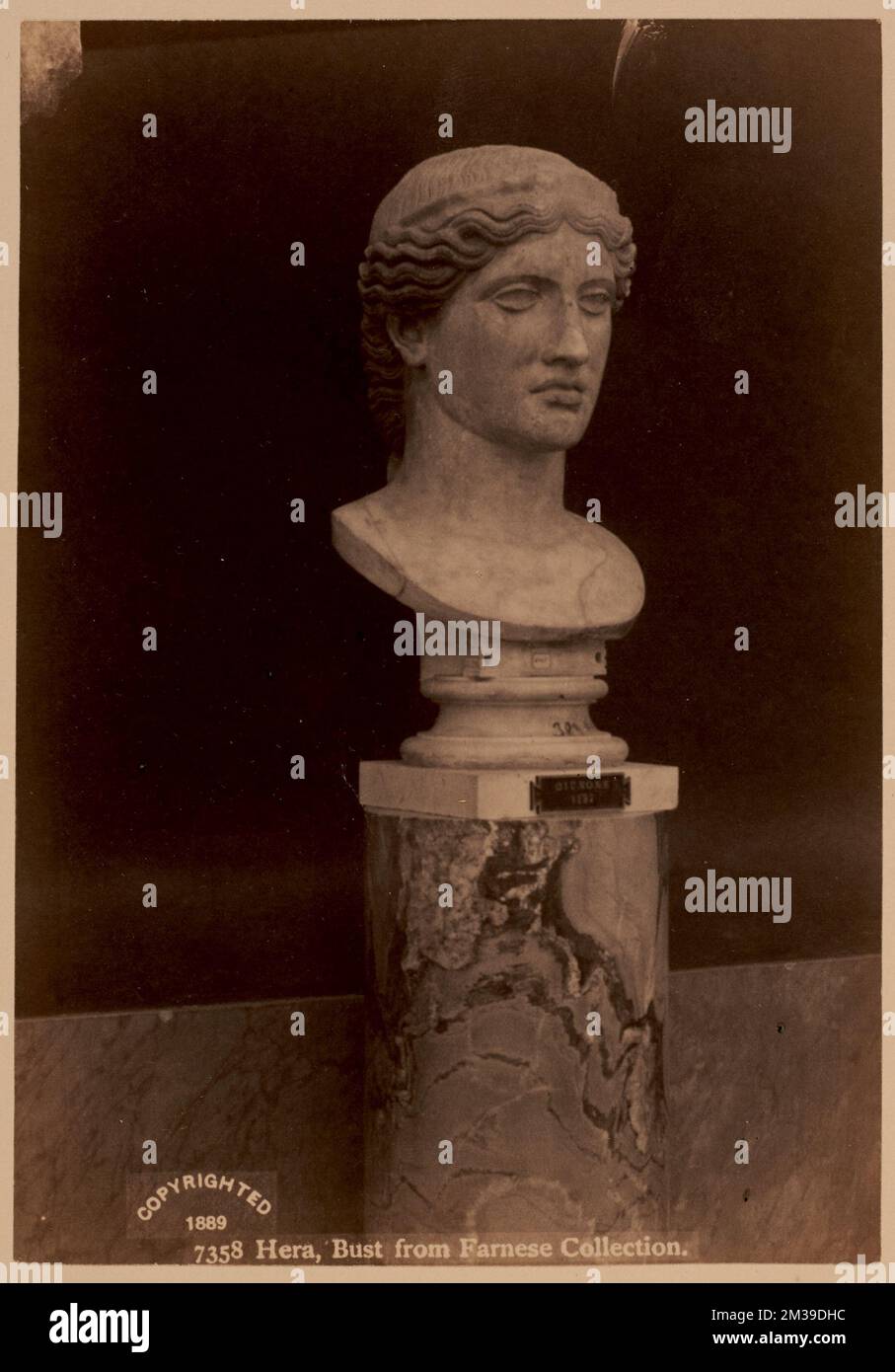 Hera, Büste aus Farnese Sammlung, Antiquitäten, Skulptur, Göttinnen, Hera griechische Gottheit. Nicholas Catsimpoolas Kollektion Stockfoto