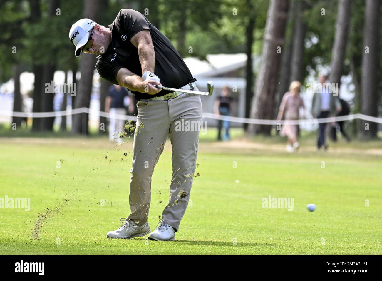 Ryan Fox aus Neuseeland wurde in der vierten und letzten Runde des Golfturniers Soudal Open in Schilde am Sonntag, den 15. Mai 2022, gezeigt. Die Soudal Open, ein Turnier der DP World Tour, findet vom 12. Bis 15. Mai in Belgien statt. BELGA FOTO DIRK WAEM Stockfoto