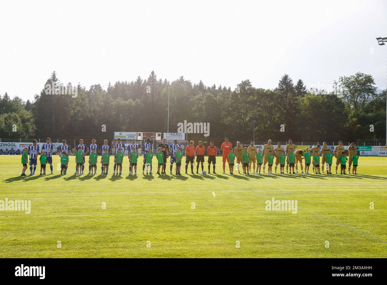 Die Abbildung zeigt ein Freundschaftsspiel zwischen dem belgischen First League-Team KAA Gent und dem kroatischen Hadjuk Split in Stegersbach, Österreich, vor der Saison 2022-2023. BELGA FOTO DOMEN GROGL Stockfoto