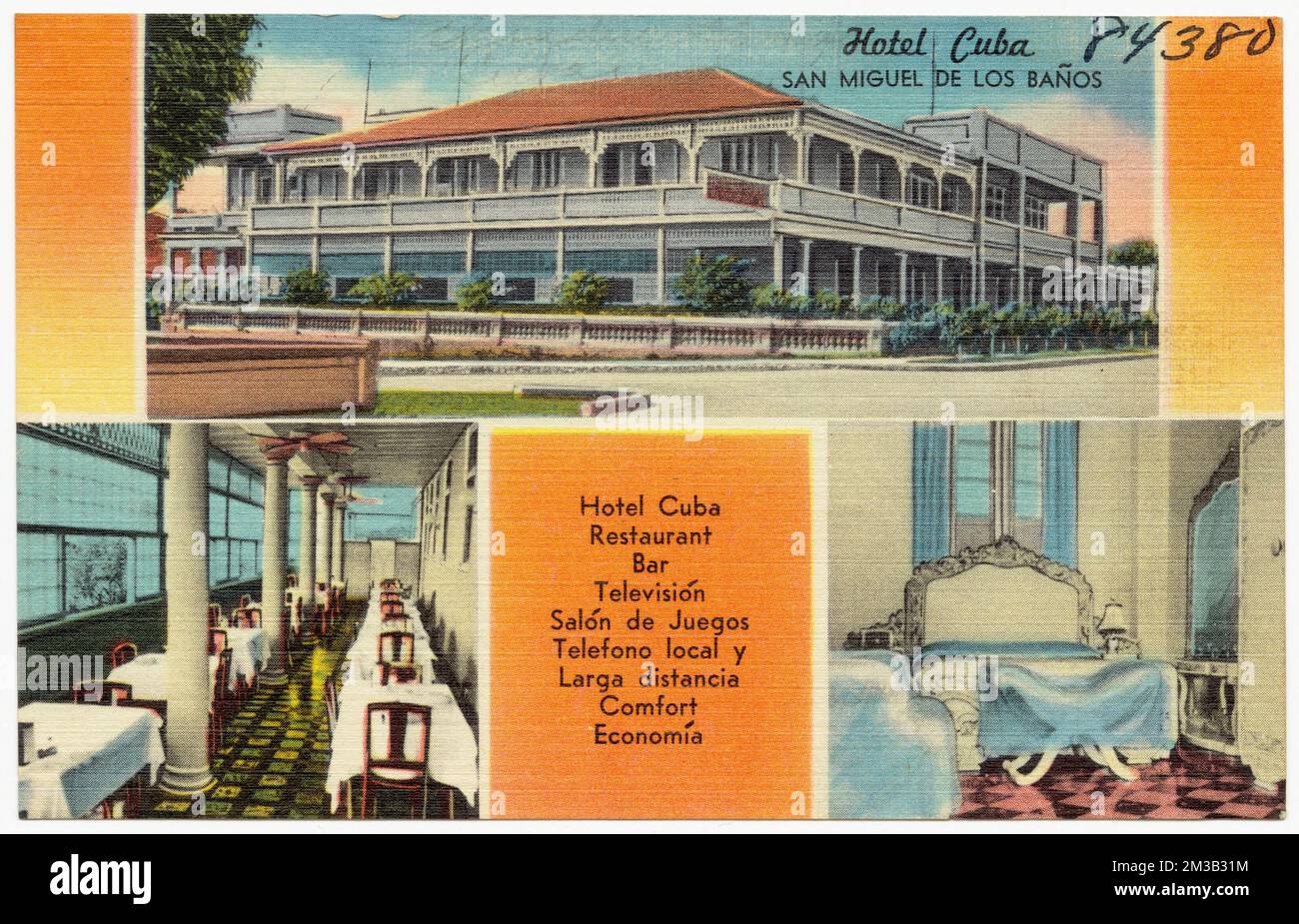 Hotel Cuba, San Miguel de los Banos , Hotels, Tichnor Brothers Collection, Postkarten der Vereinigten Staaten Stockfoto