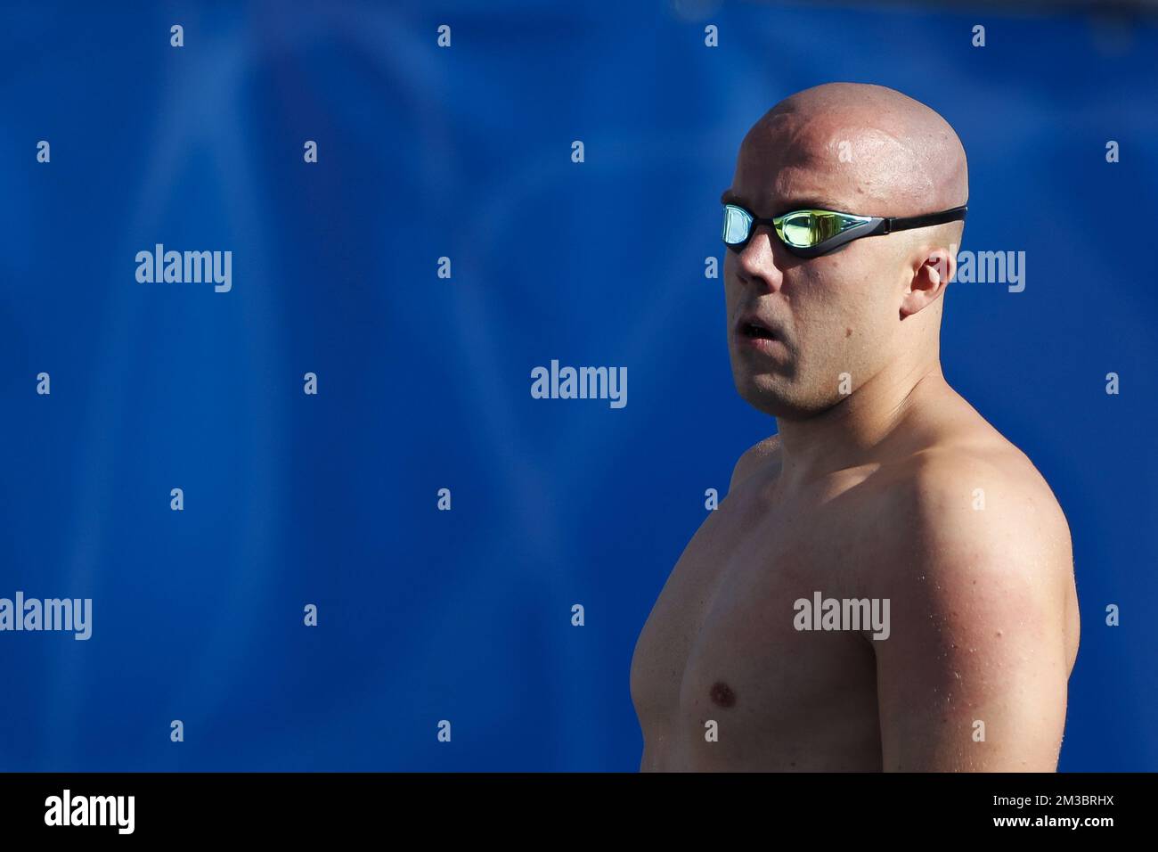 Belgische Jasper Aerents, die während der Freistil-Meisterschaft der Herren im Jahr 50m bei der europäischen Schwimmmeisterschaft in Rom, Italien, Dienstag, den 16. August 2022, abgebildet wurden. Die Schwimmmeisterschaften 2022 finden vom 11. Bis 21. August statt. BELGA FOTO NIKOLA KRSTIC Stockfoto