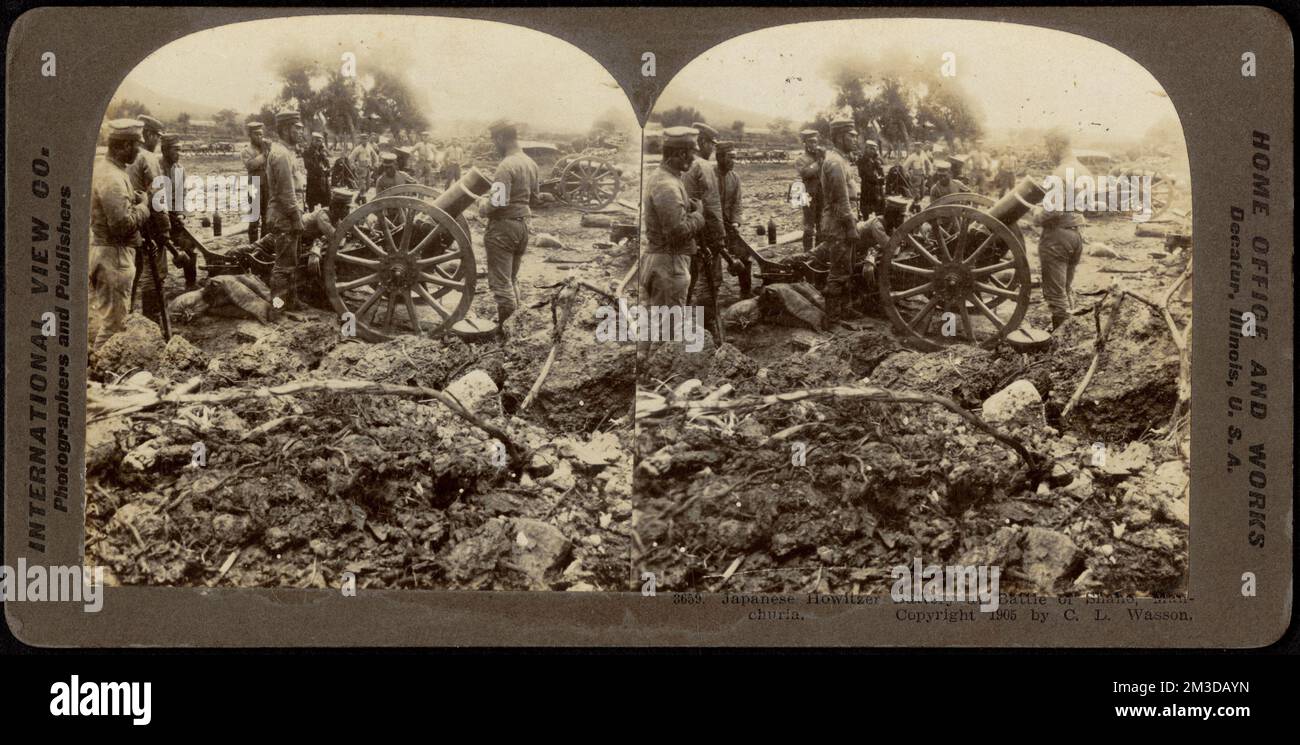 Japanische HowitzerBatterie bei der Schlacht von Shaho, der