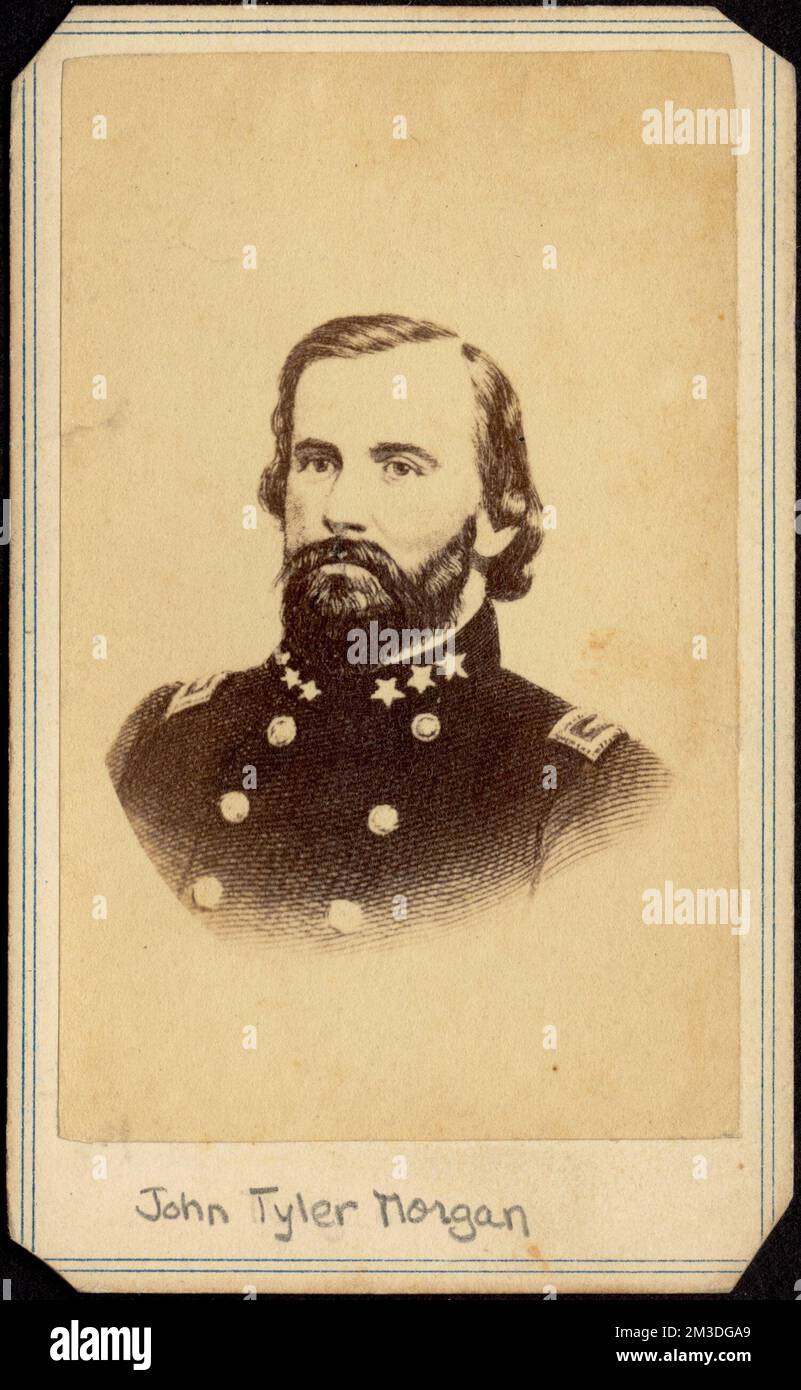 John Tyler Morgan, Militäroffiziere, Morgan, John Tyler, 1824-1907, Carte de Visite Kollektion Stockfoto