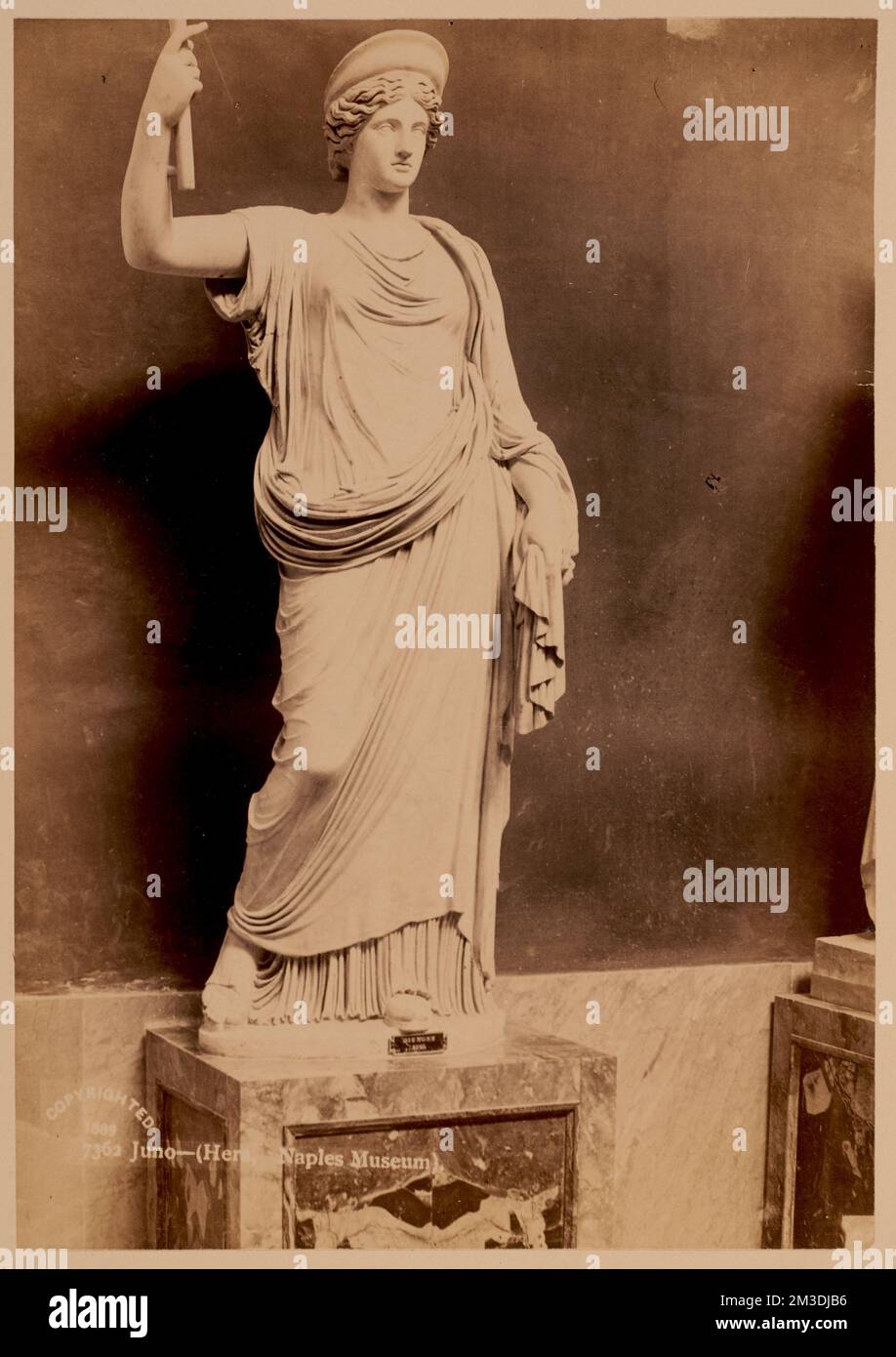 Juno (Hera, Neapel Museum), Antiquitäten, Skulpturen, Göttinnen, Juno-römische Gottheit, Hera-griechische Gottheit. Nicholas Catsimpoolas Kollektion Stockfoto