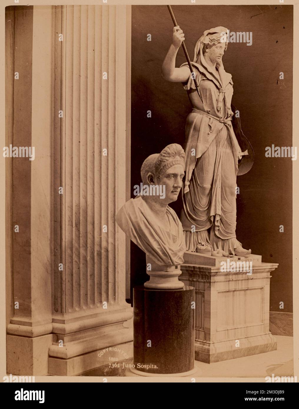 Juno Sospita, Antiquitäten, Skulpturen, Göttinnen, Juno-römische Gottheit. Nicholas Catsimpoolas Kollektion Stockfoto