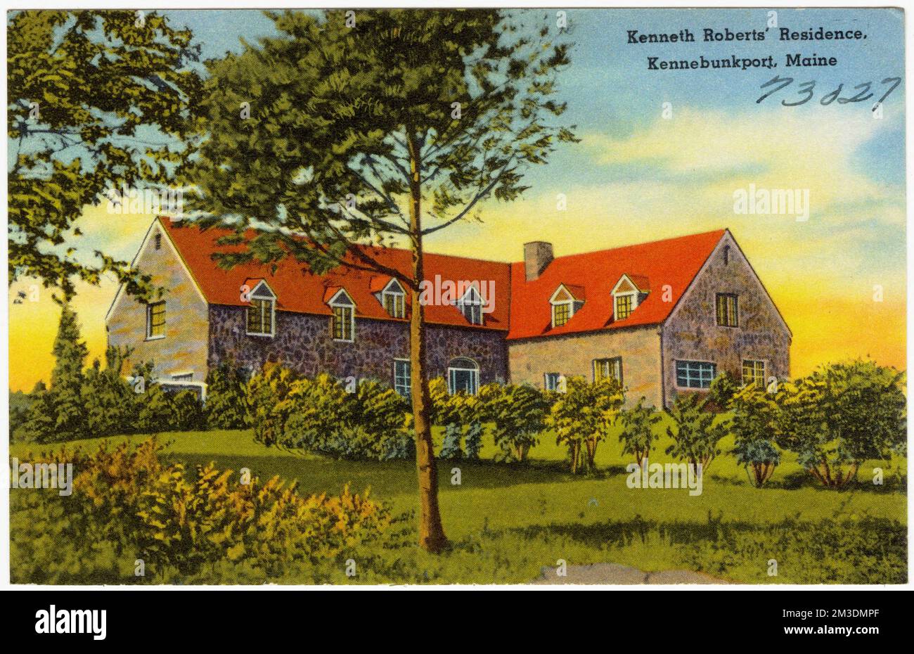 Kenneth Roberts' Residence, Kennebunkport, Maine, Houses, Tichnor Brothers Collection, Postkarten der Vereinigten Staaten Stockfoto