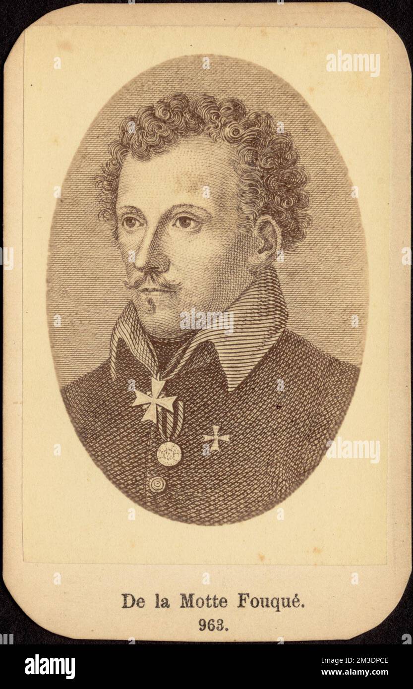 De la Motte Fouqué , Autoren, La Motte-Fouqué, Friedrich Heinrich Karl, Freiherr de, 1777-1843, Carte de Visite Collection Stockfoto