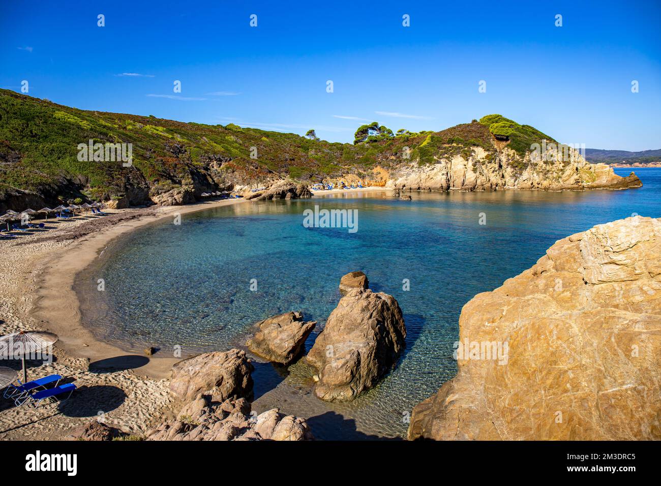 Wunderschöne Orte auf der Insel Skiathos, Griechenland Stockfoto