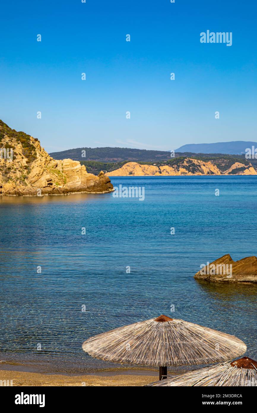 Wunderschöne Orte auf der Insel Skiathos, Griechenland Stockfoto