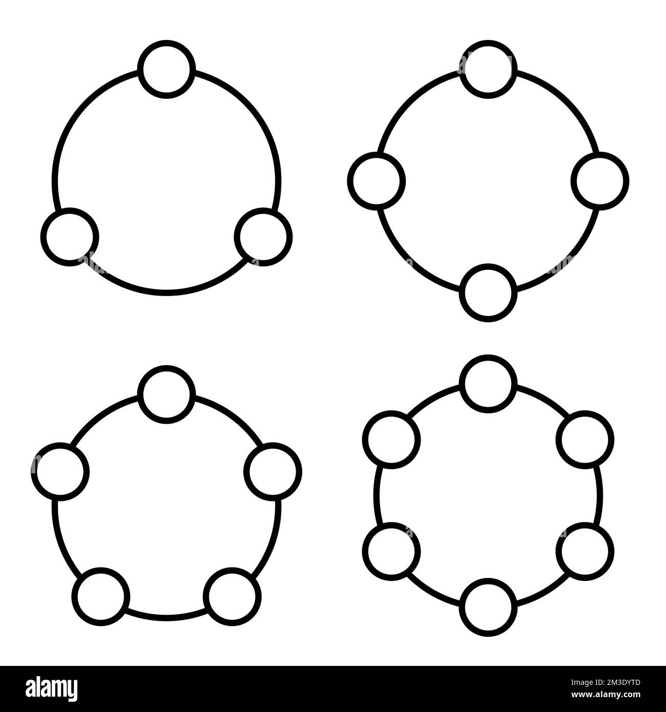 Kreisförmiges Infografiendiagramm, kreisförmiges Diagramm acht, Flussdiagramm-Diagramminformationen Stock Vektor