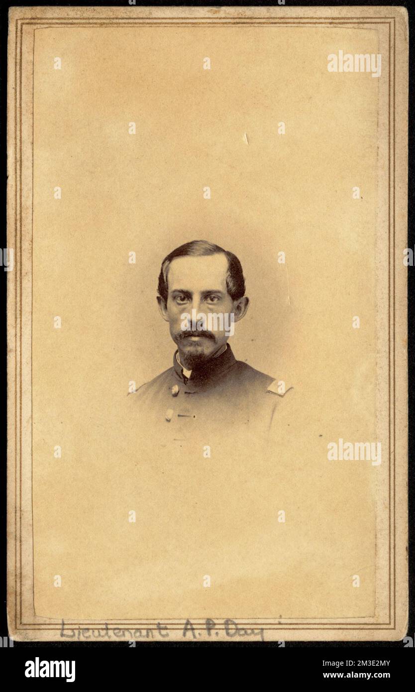 Lieutenant A. P. Day, Militäroffiziere, Carte de Visite Collection Stockfoto