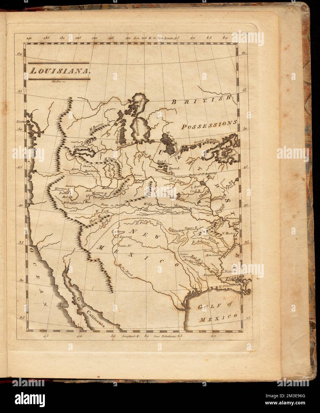 Louisiana, West USA, Maps Norman B. Leventhal Map Center Collection Stockfoto