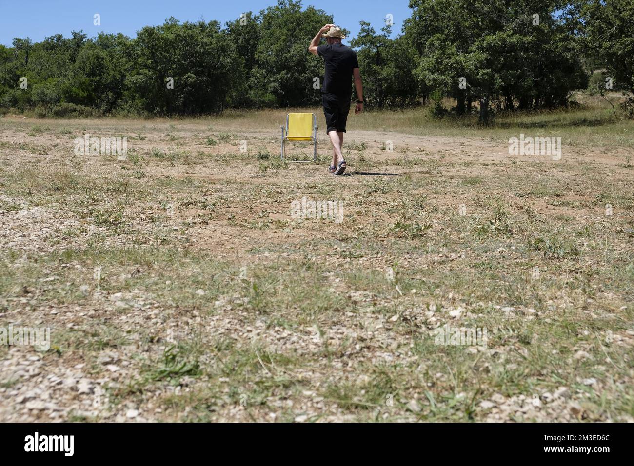 Meditaion oder Yoga-Zubereitung in der freien Natur Stockfoto