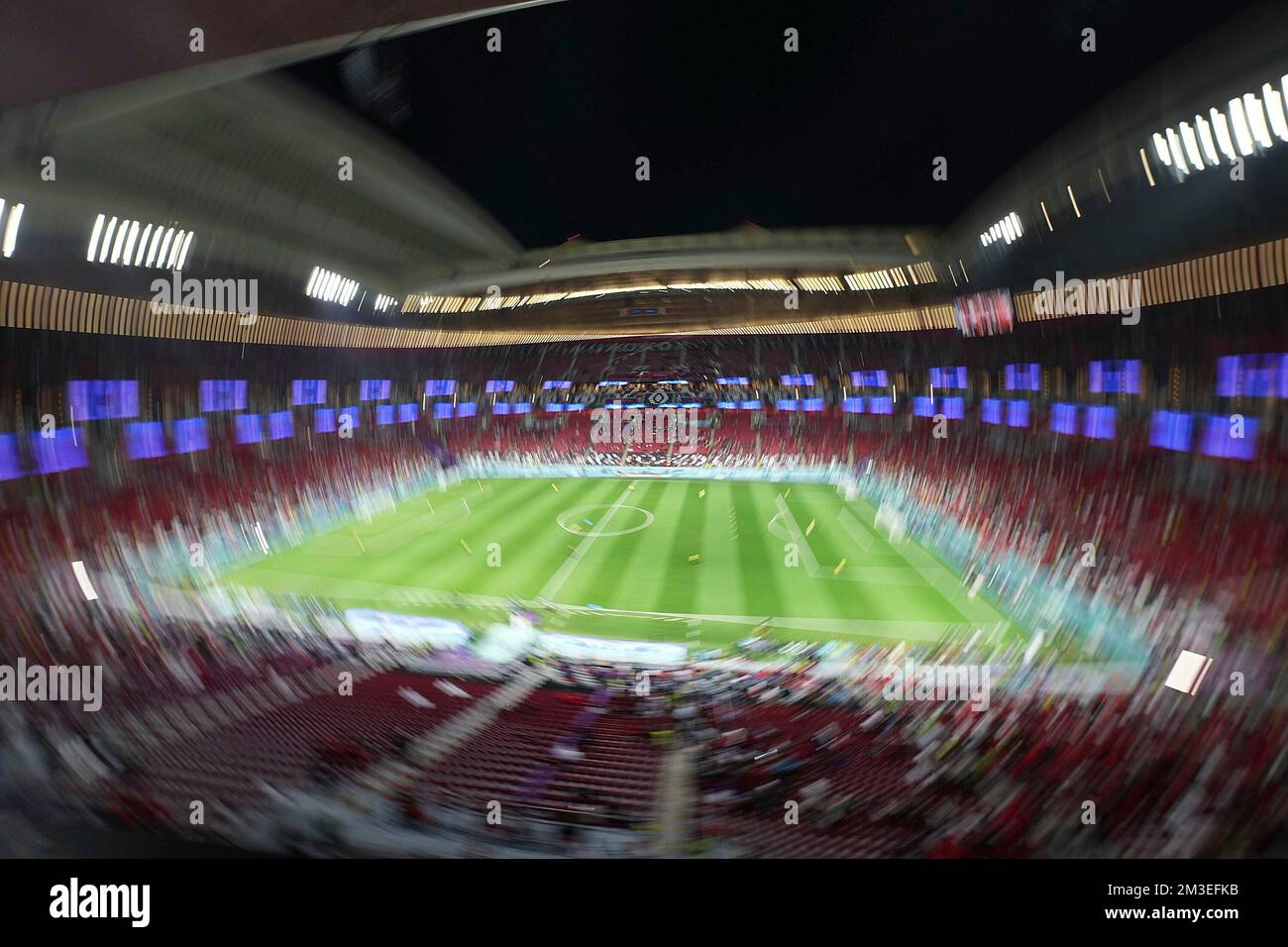 12/14/2022, Al Bayt Stadium, Doha, QAT, FIFA-Weltmeisterschaft 2022, Halbfinale, Frankreich gegen Marokko, in der Bildübersicht des Stadions Stockfoto